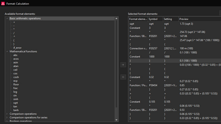 calculation function directly in your schematic