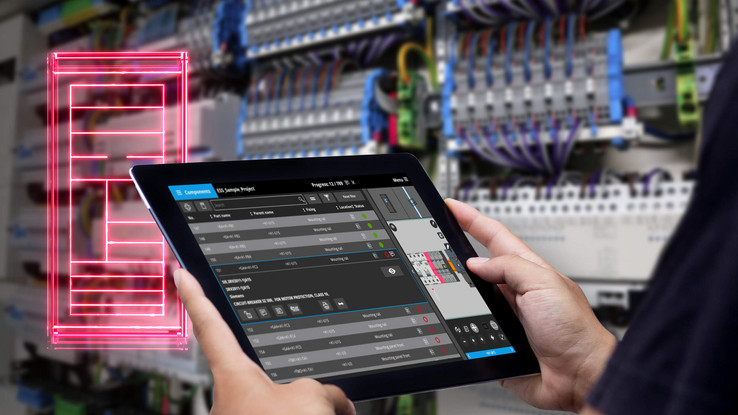 Manuelle Schaltschrankbestückung EPLAN Smart Mounting unterstützt manuelle Schaltschrankbestückung